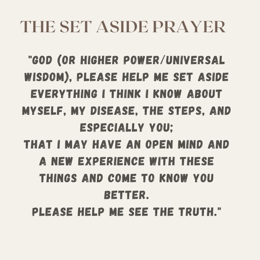 Set Aside Prayer