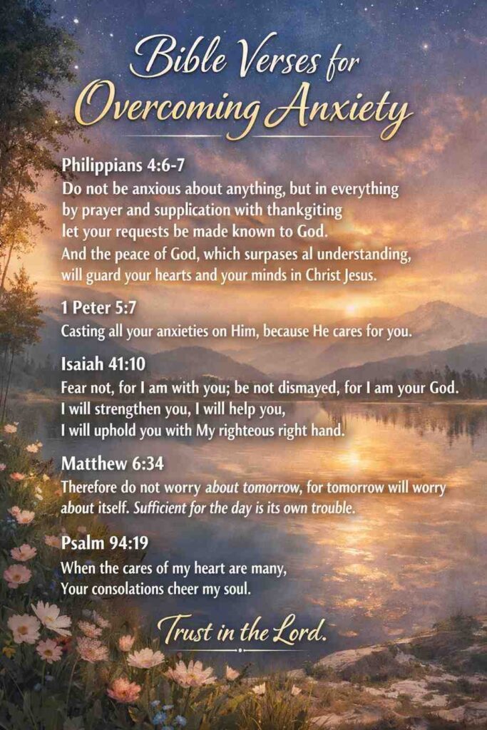 Bible verses for overcoming anxiety