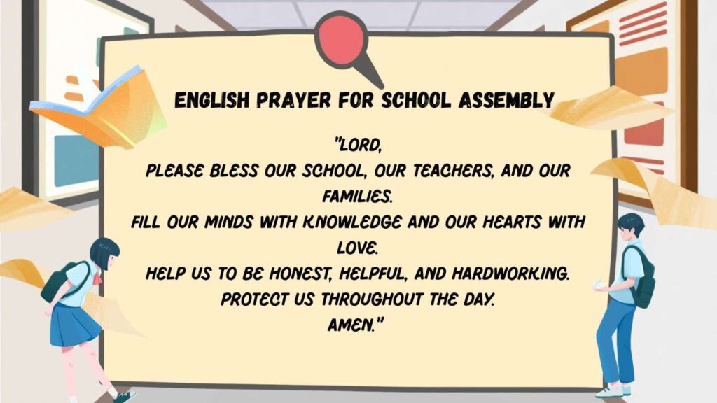 English prayer for school