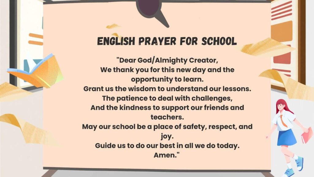 English prayer for school