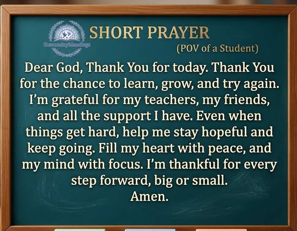 English prayer for school