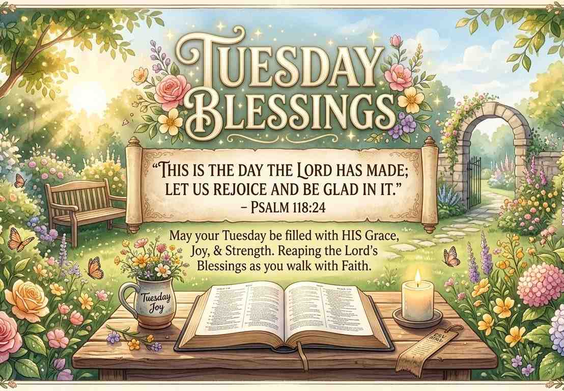Good morning, Tuesday. Blessings with Bible Verses