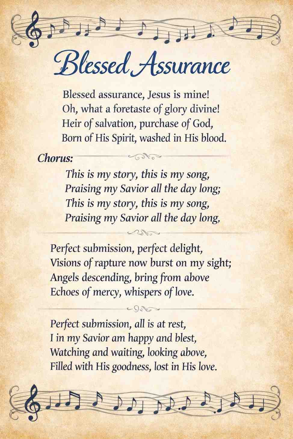 Lirik Lagu Blessed Assurance