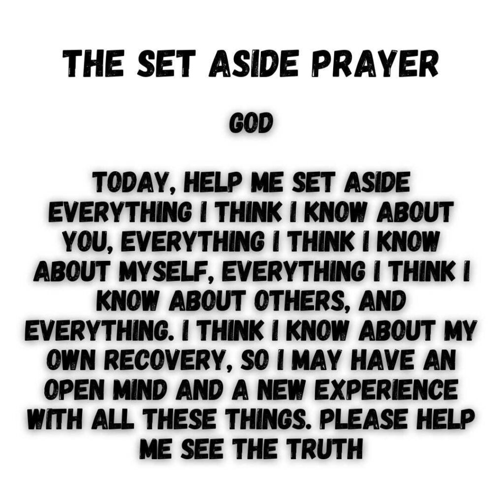 The Set Aside Prayer