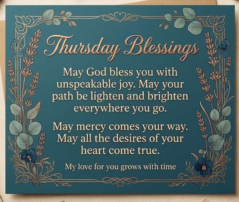 Thursday Morning Blessings and Prayers