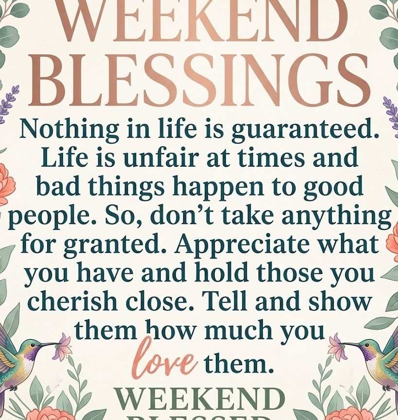 weekend blessings