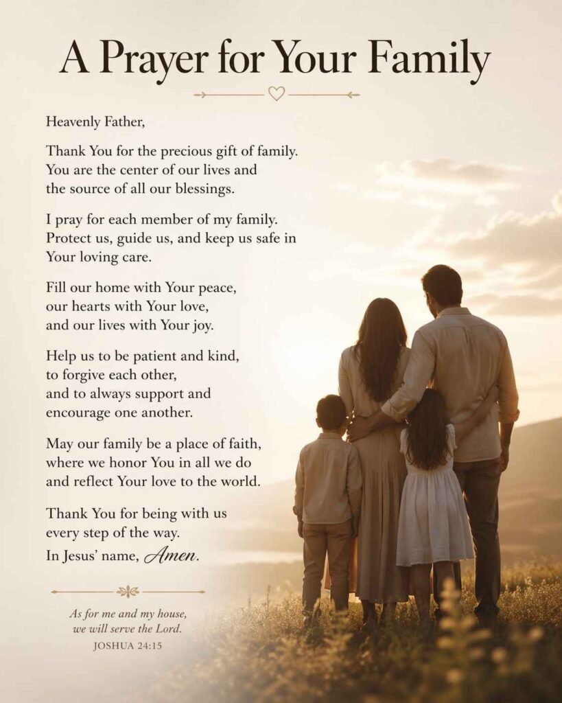 A Prayer for Your Family