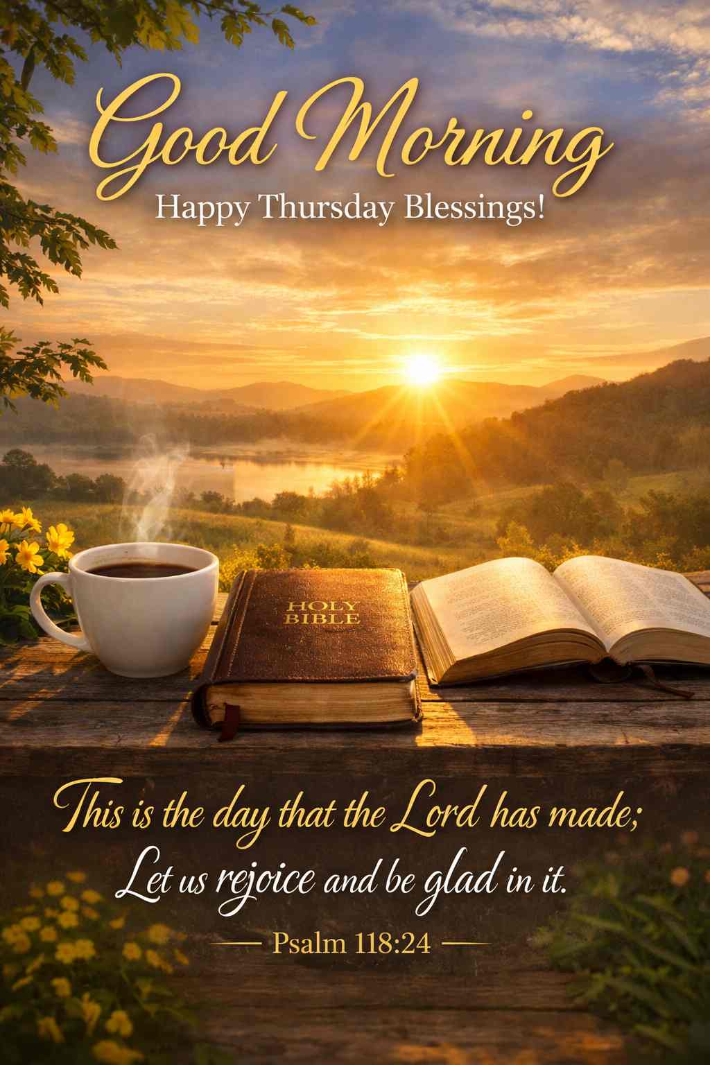 Best Good Morning Thursday Blessings! Bible Verse