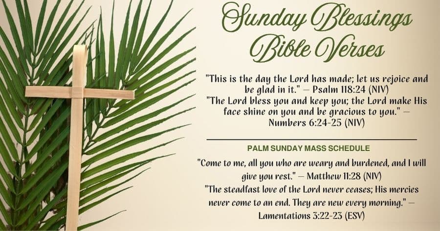 Sunday Blessings Bible Verses