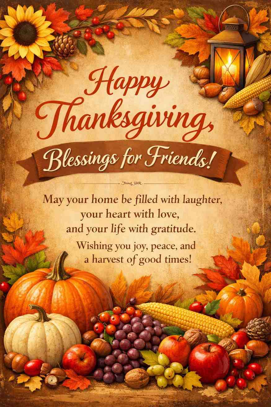 Happy Thanksgiving! Blessings to friends!