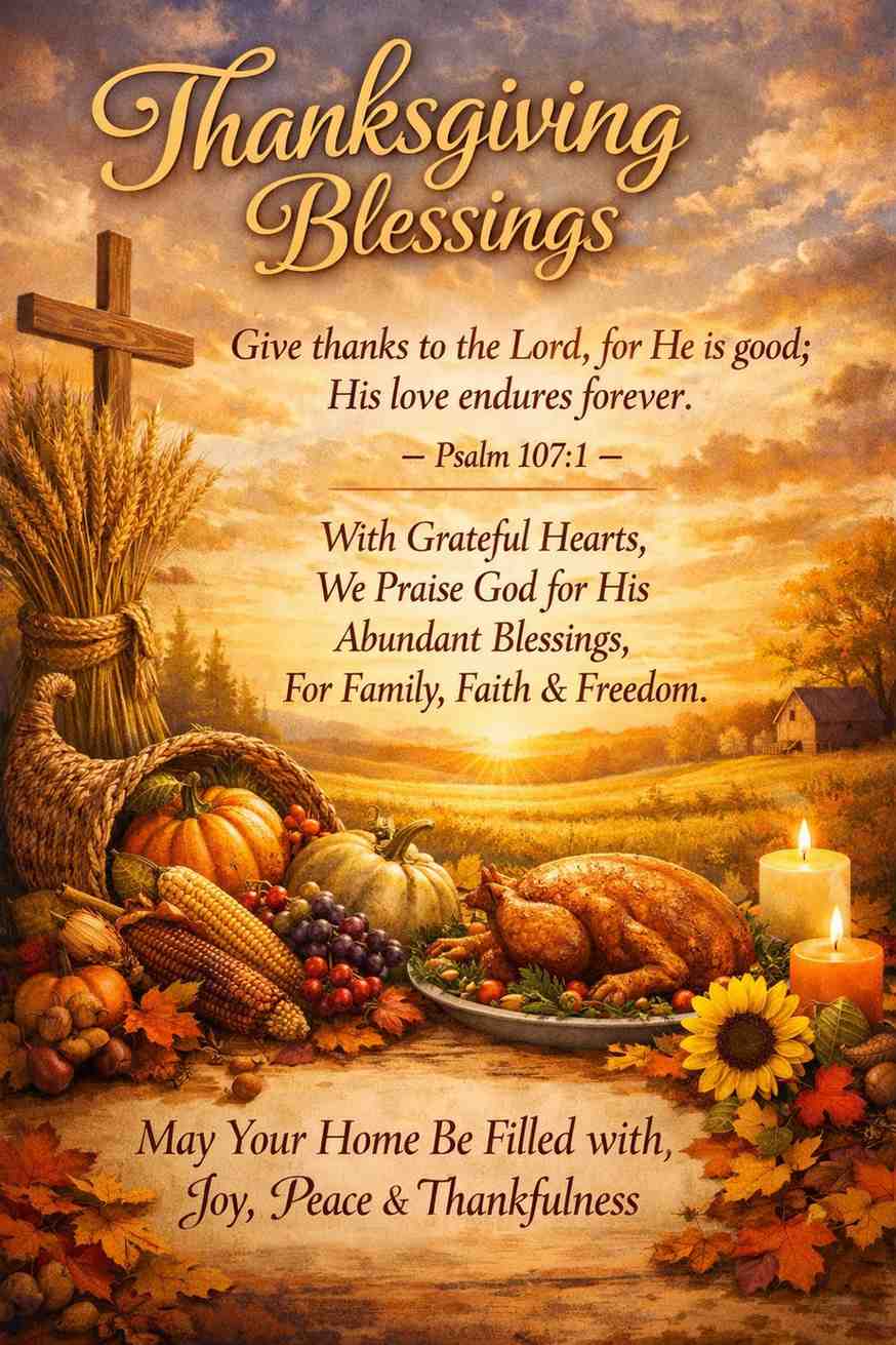 Happy Thanksgiving! Blessings to friends!
