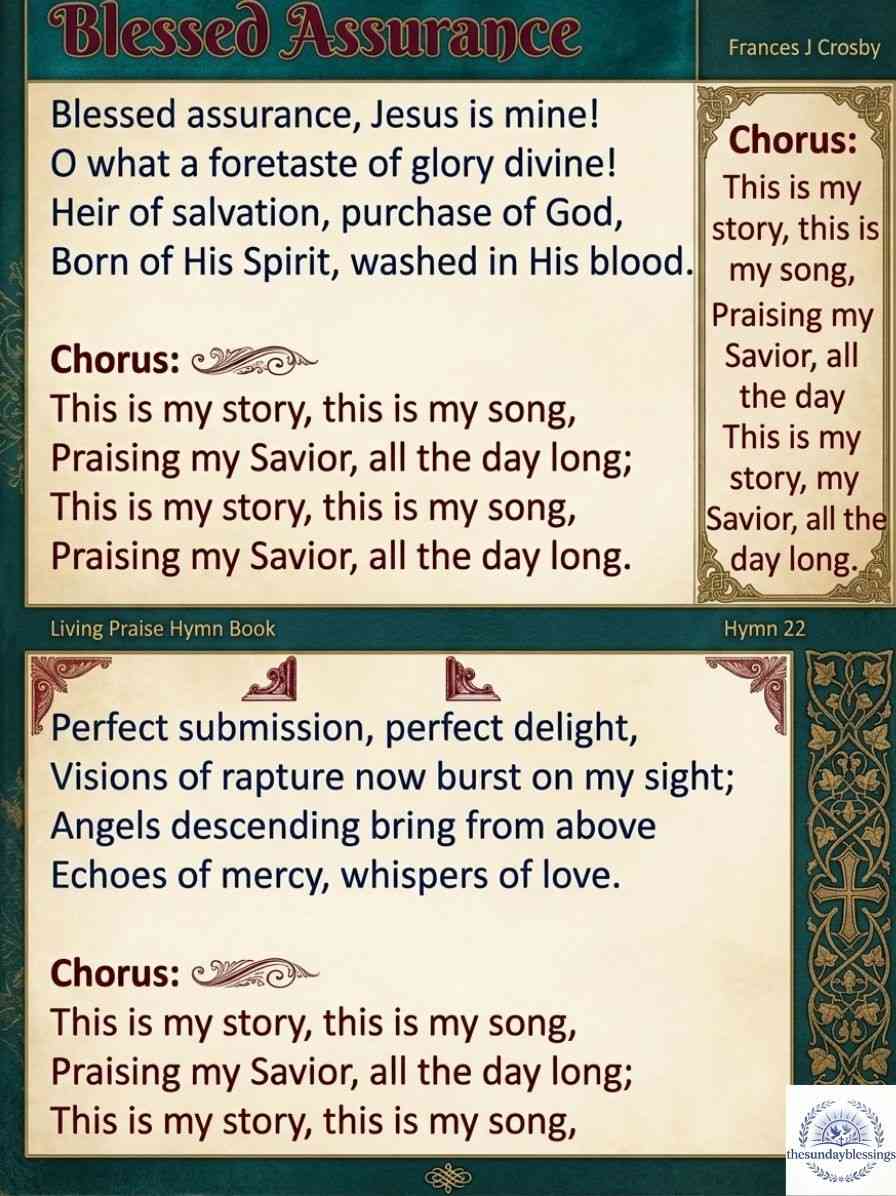Lirik Lagu Blessed Assurance