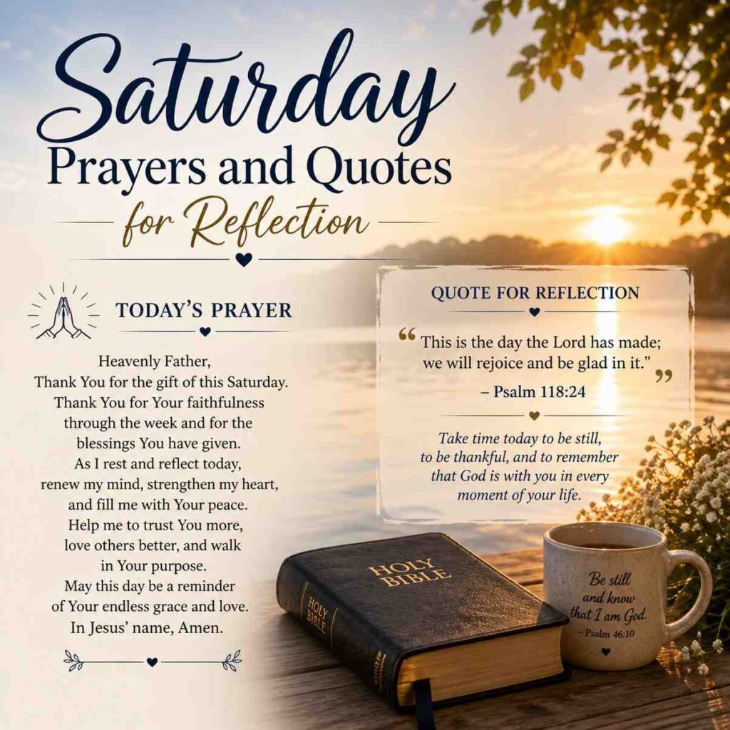Saturday blessings and prayers