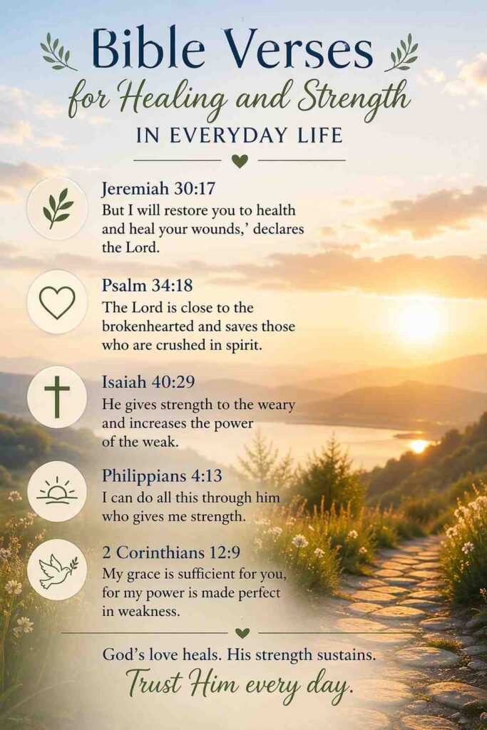 bible verses for healing and strength