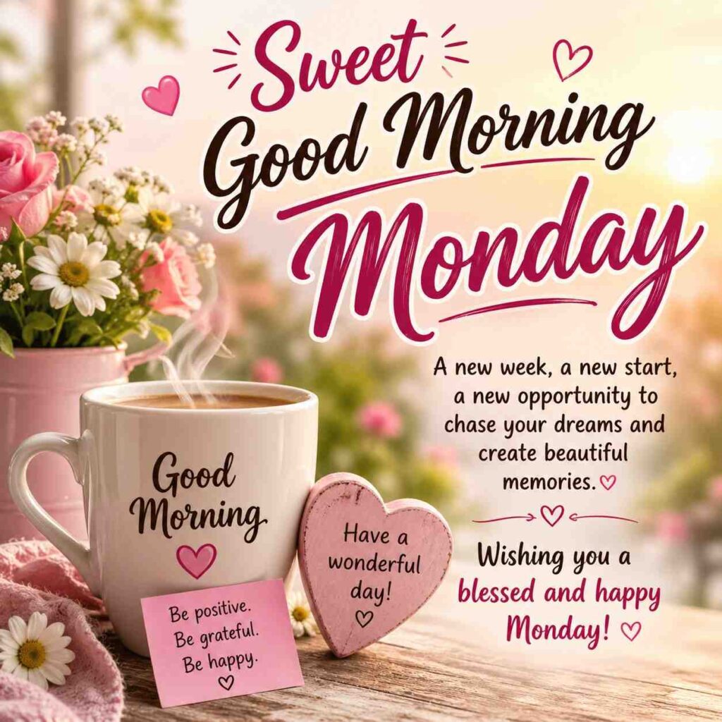 Sweet Good Morning Monday Wishes
