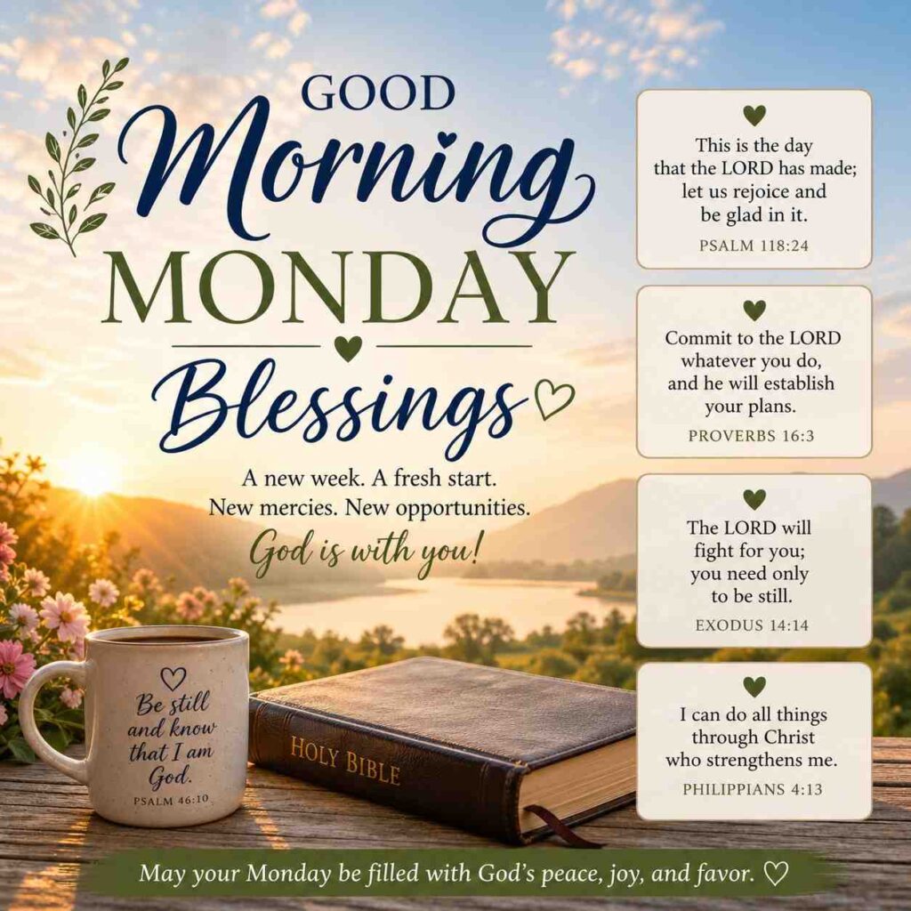 good morning Monday blessings Bible verses