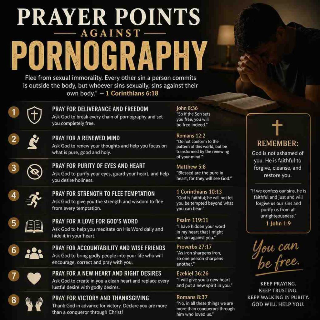 pornography prayer points with scriptures