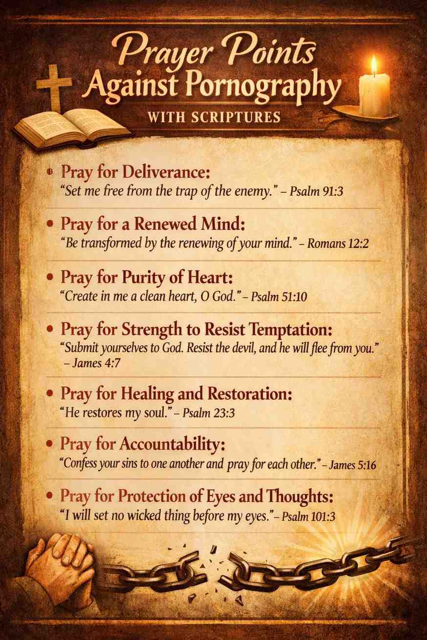 Prayer Points Against Pornography with Scriptures