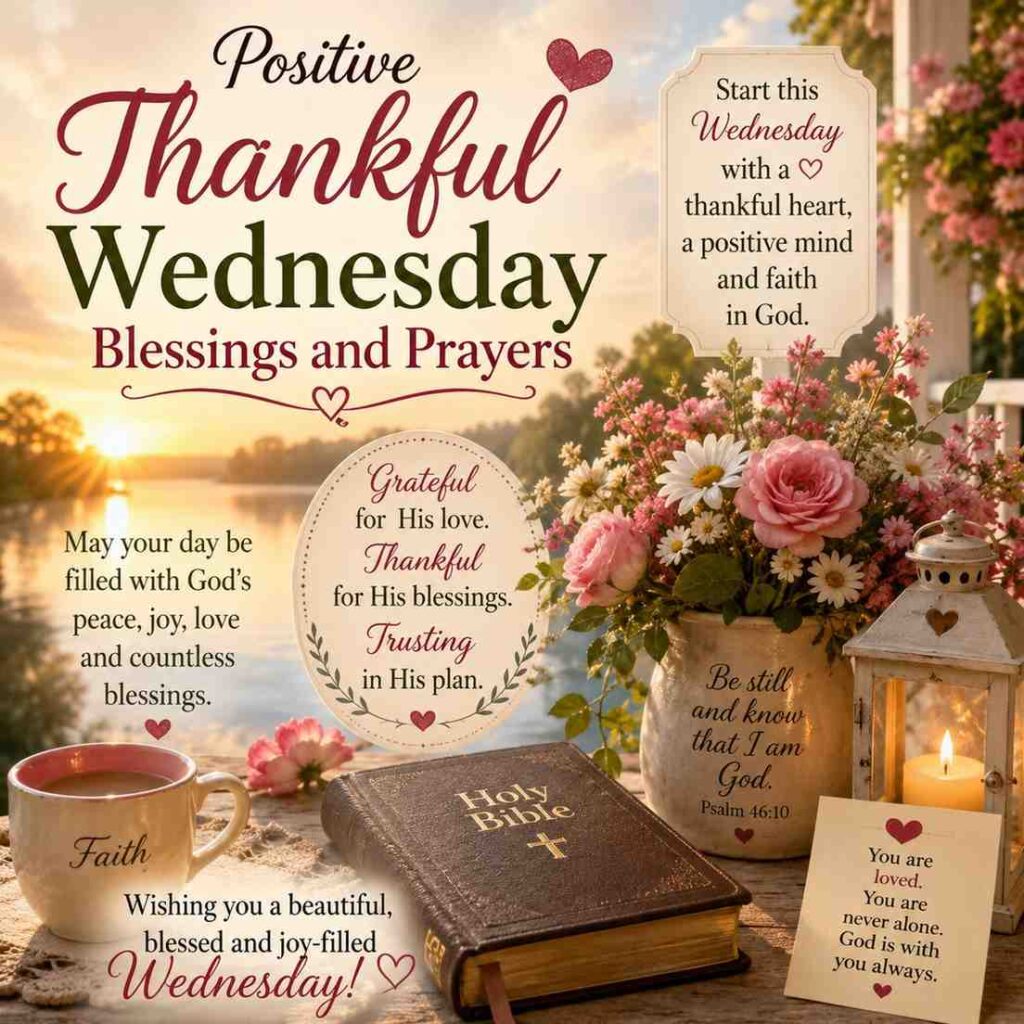 Positive Thankful Wednesday Blessings and Prayers