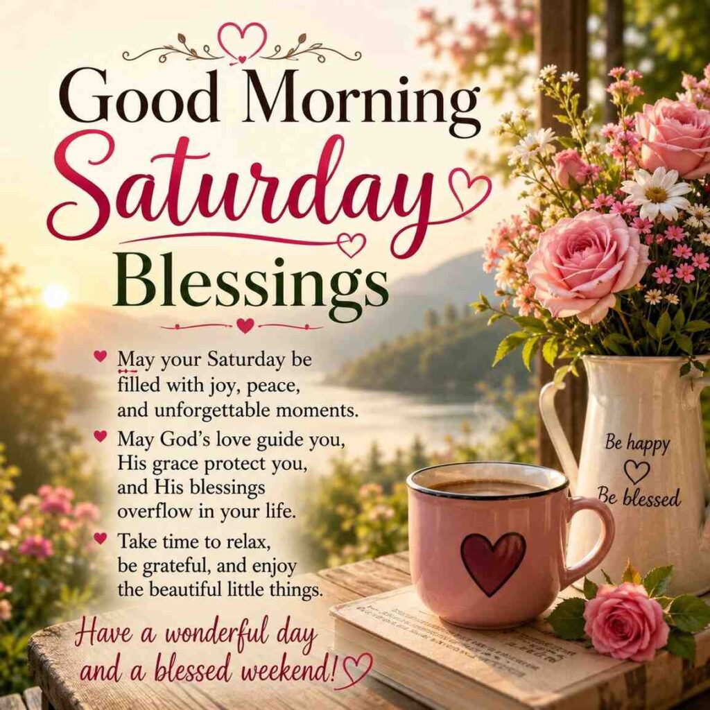  Good morning, Saturday Blessings!
