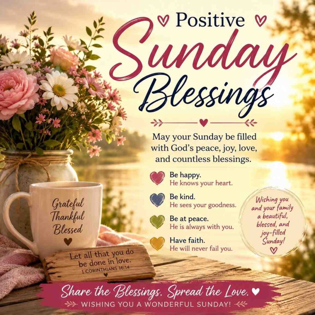 Positive Sunday Blessings to Share With Friends and Family