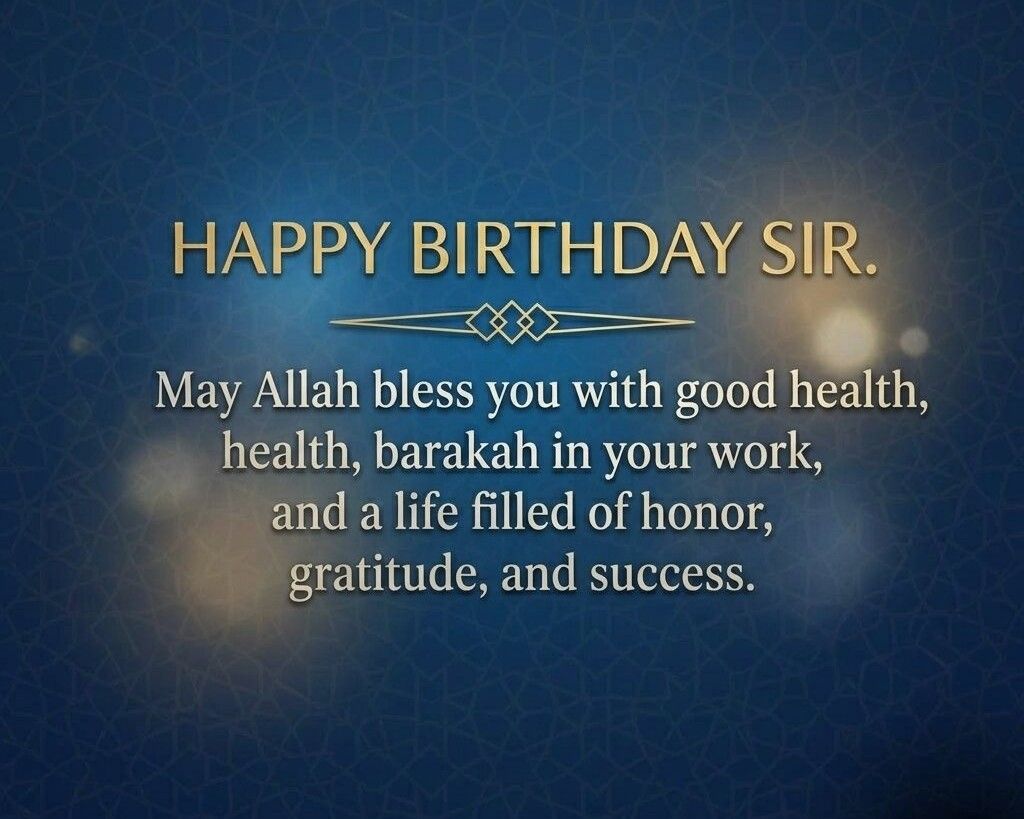 Birthday Message for Sir