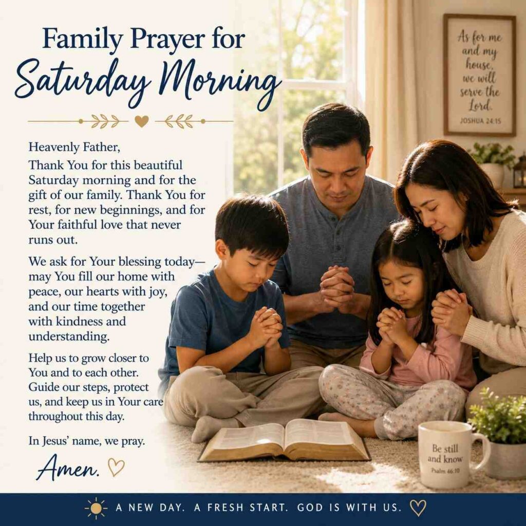 Family Prayer for Saturday Morning