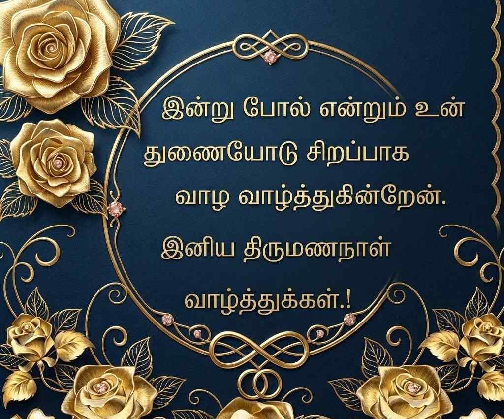 Wedding Anniversary Wishes in Tamil