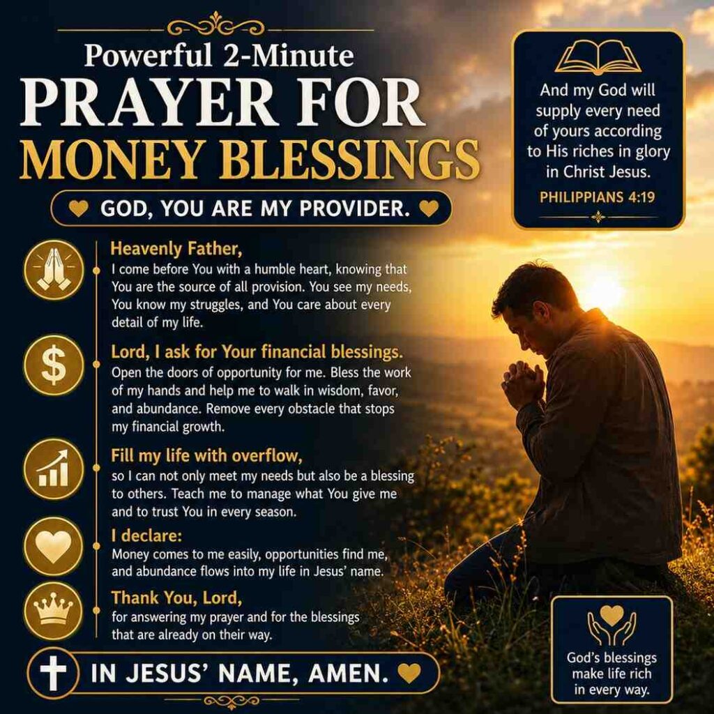 prayer for money blessing