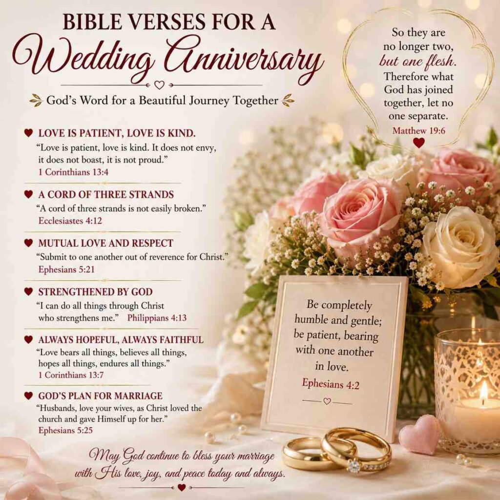 Bible verses for a wedding anniversary