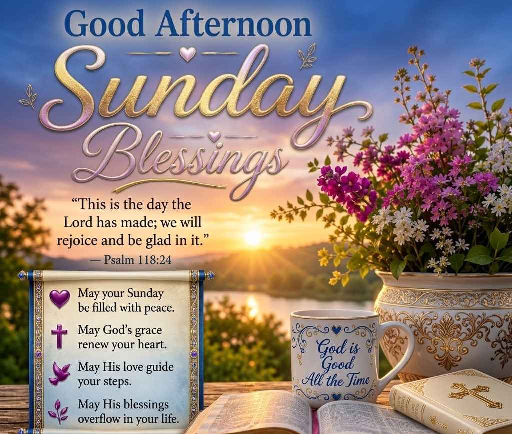 Good Afternoon Sunday Blessings Quotes