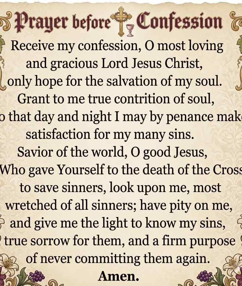 examination of conscience prayer