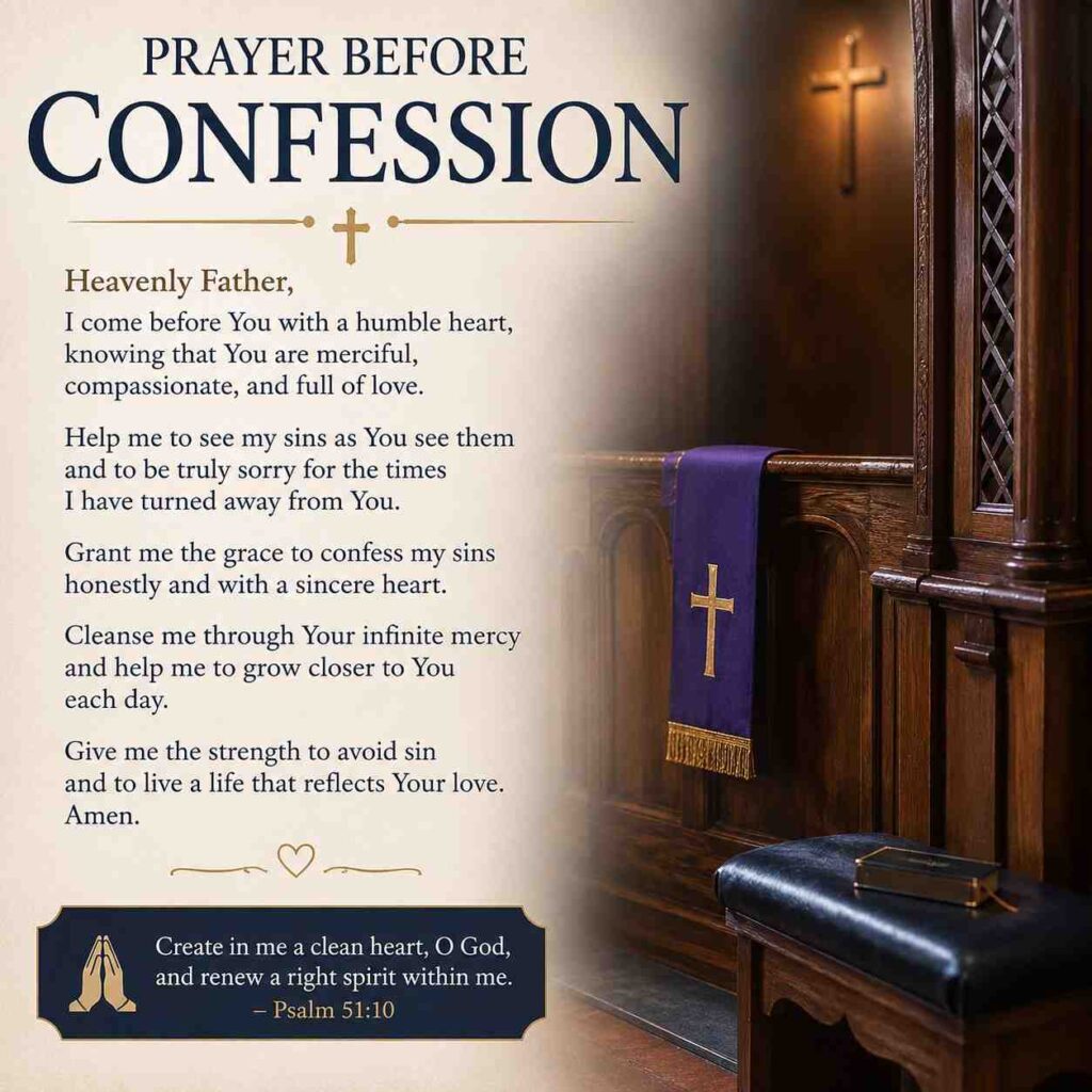 prayer for confession preparation