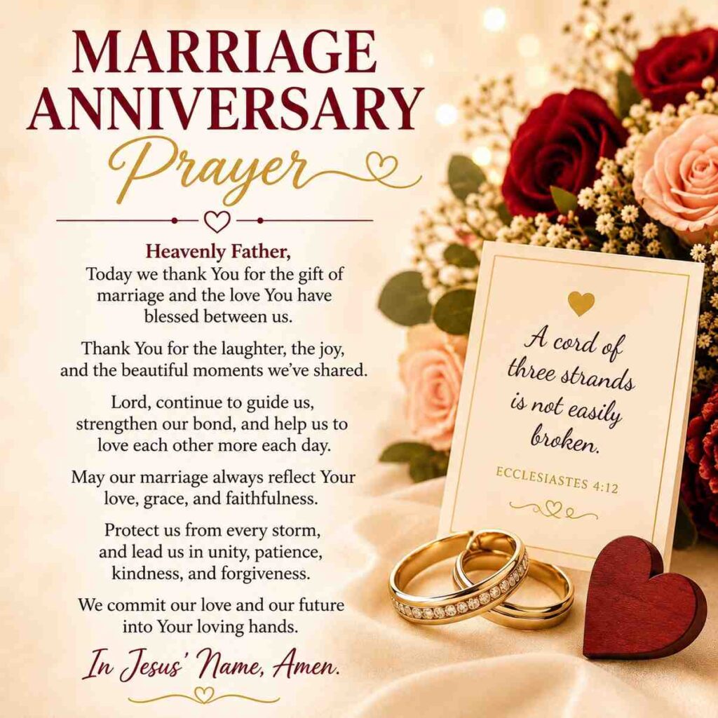 Prayer for a Wedding Anniversary
