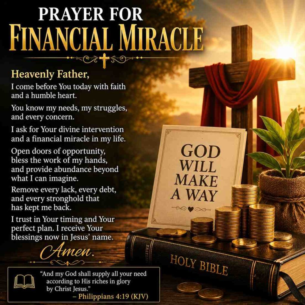 prayer for financial miracle