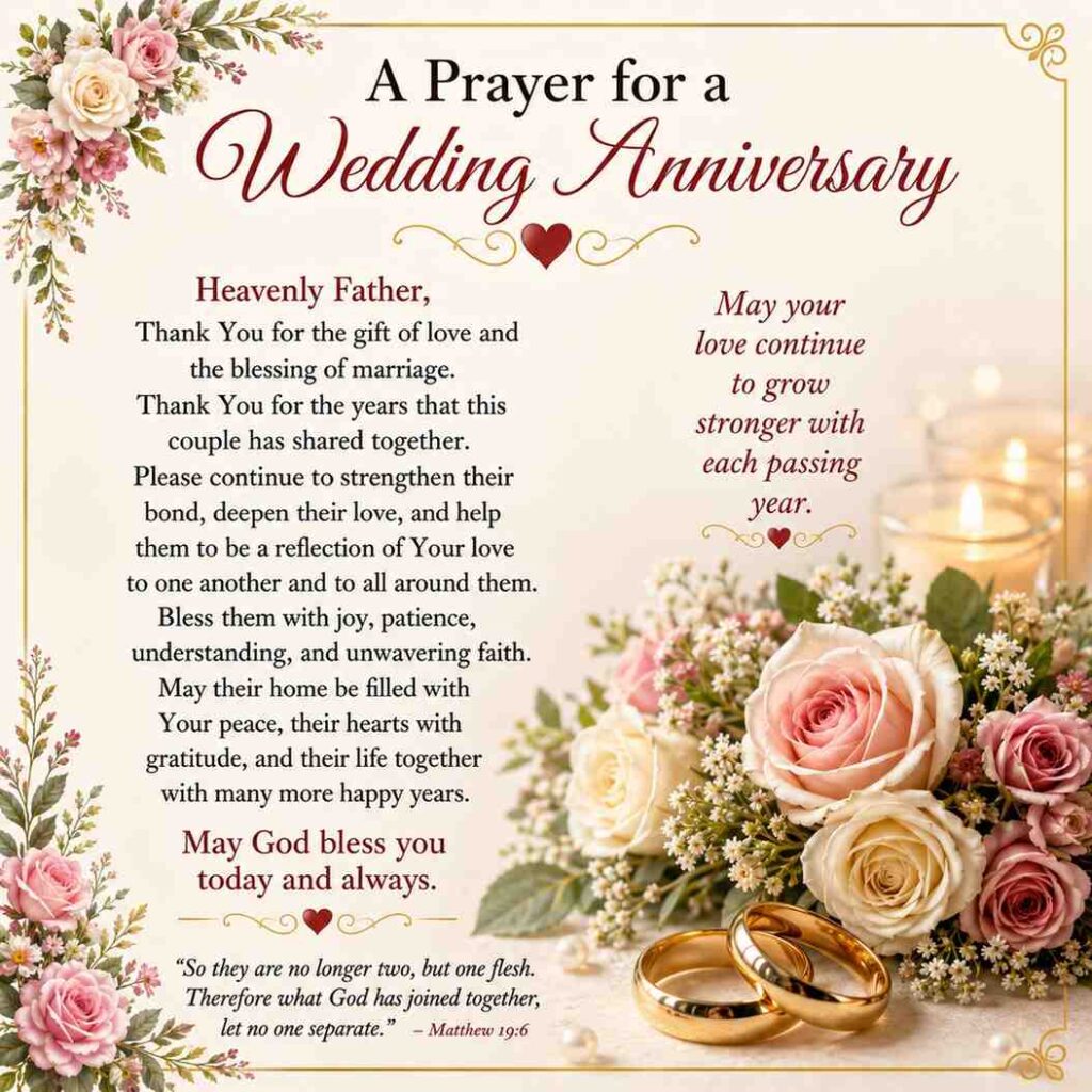prayer for husband and wife anniversary
