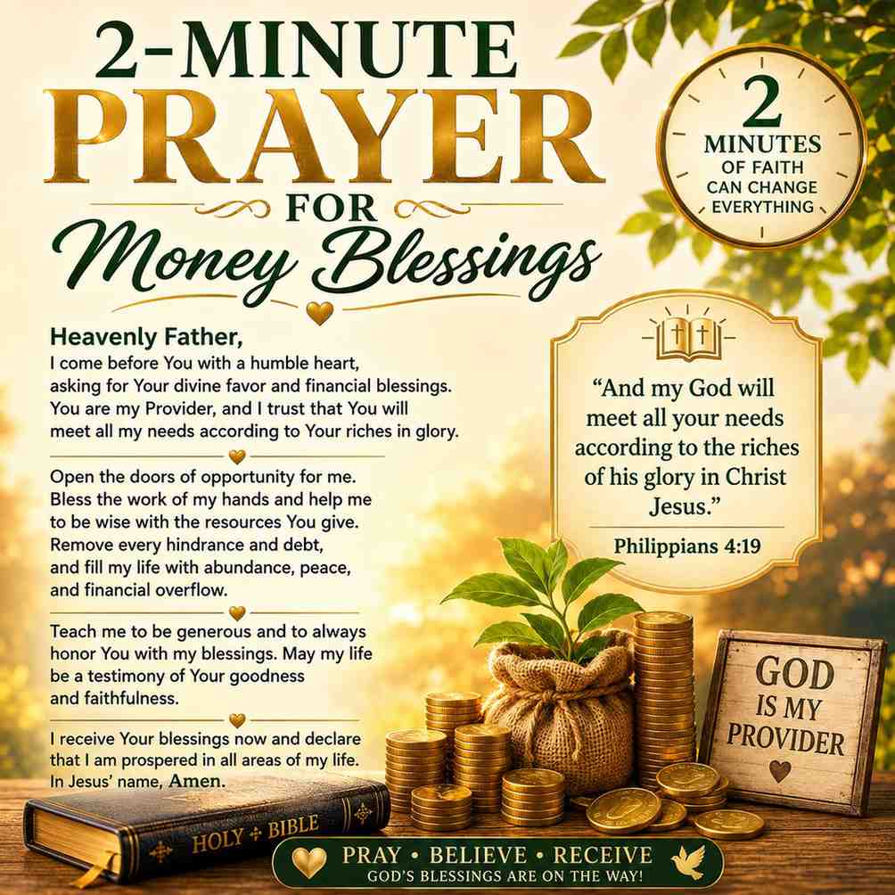 2-minute prayer for money blessings