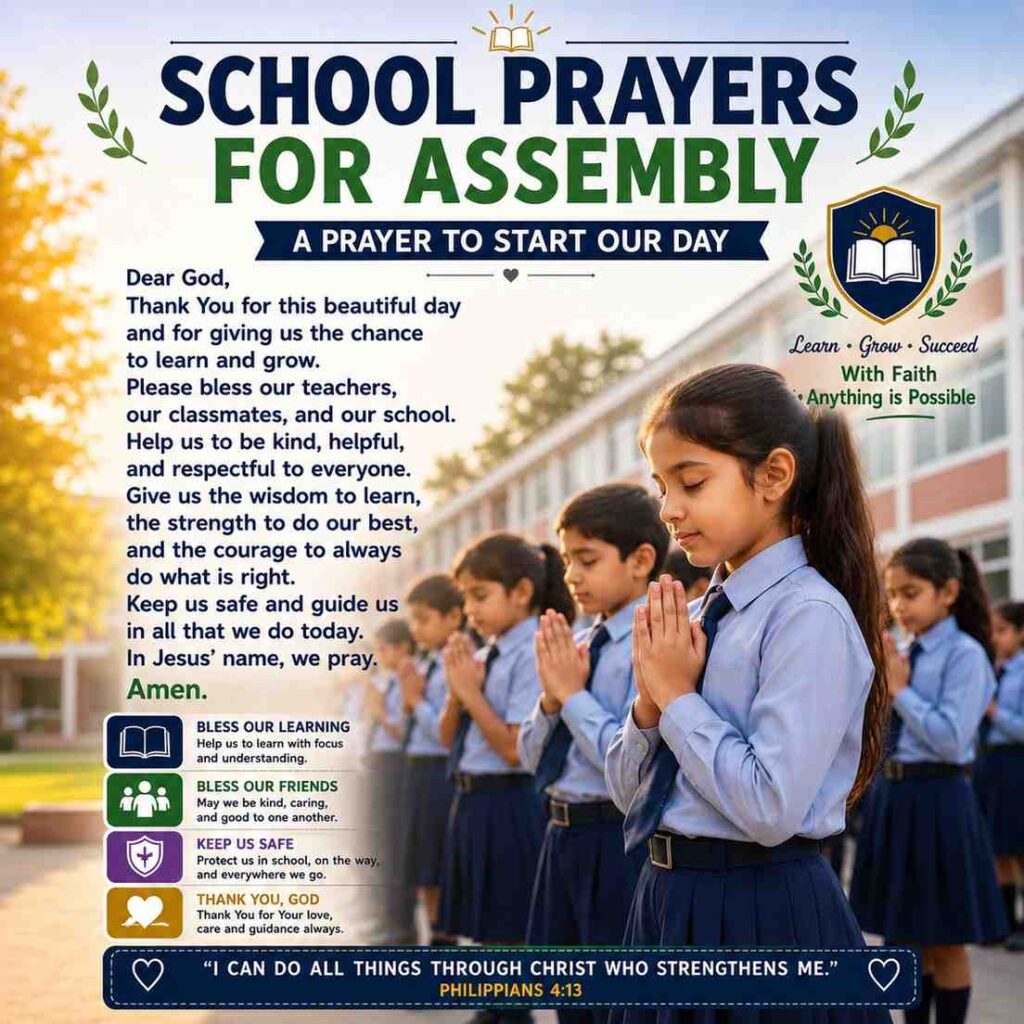 english prayer for school assembly