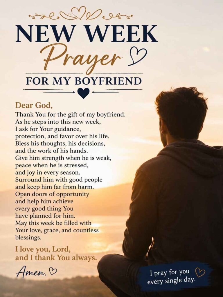 Bible Verses for a New Week Prayer for My Boyfriend