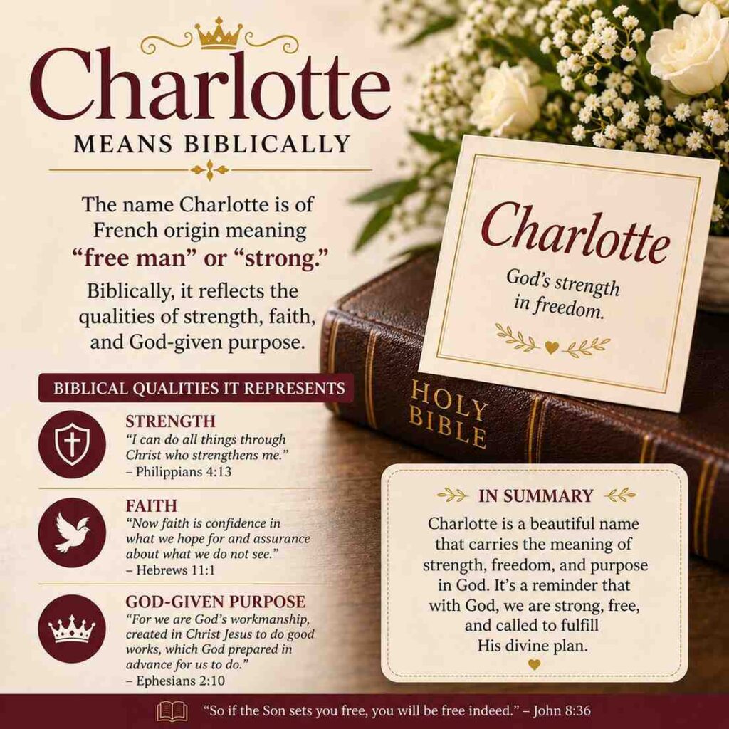 Charlotte Means Biblically