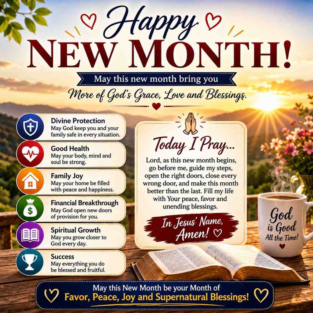 Happy New Month Prayers for Family