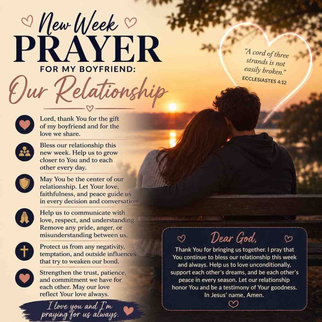 New Week Prayer for My Boyfriend: Our Relationship