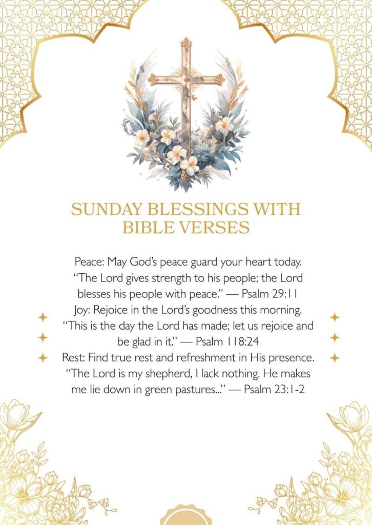 Sunday Blessings With Bible Verses