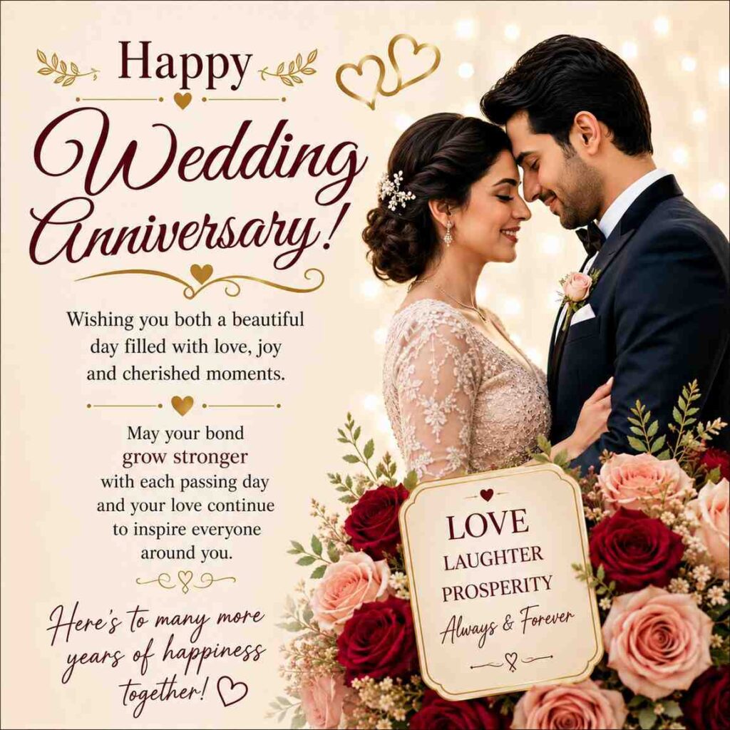 Wedding Anniversary Wishes for a couple